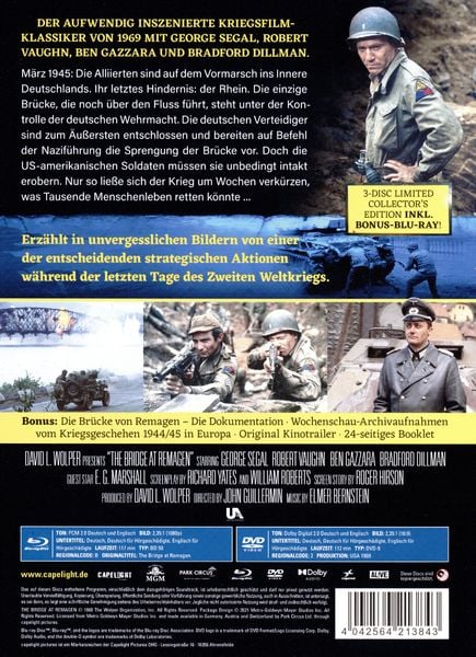 Produktbild: Die Br&uuml;cke von Remagen - 3-Disc Limited Collector's Edition im Mediabook (+ DVD) (+ Bonus-Blu-ray)