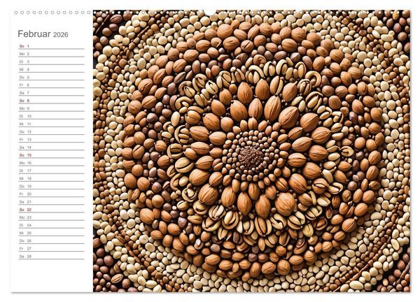 Produktbild: Natural Mandalas - Kraftvolle KI Mandalas aus Naturmaterialien (Wandkalender 2026 DIN A2 quer), CALVENDO Monatskalender