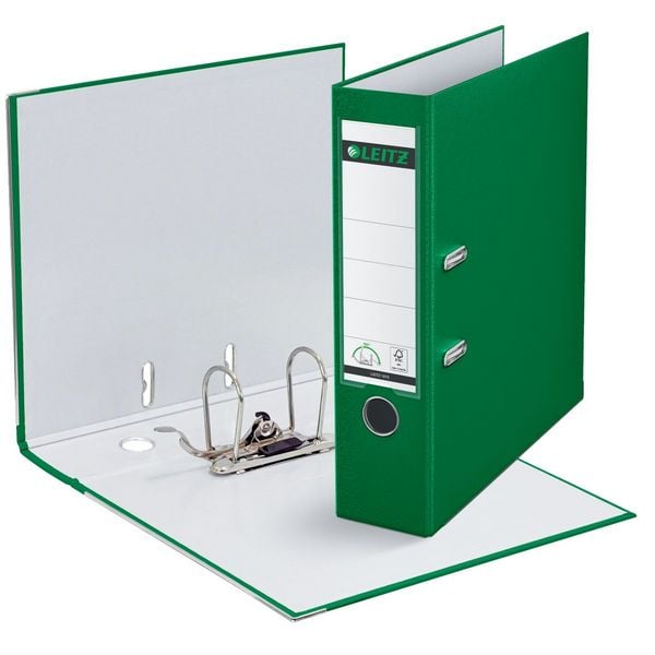 Produktbild: Leitz Ordner 1010 DIN A4 R&uuml;ckenbreite: 80 mm Gr&uuml;n 2 B&uuml;gel 10105055