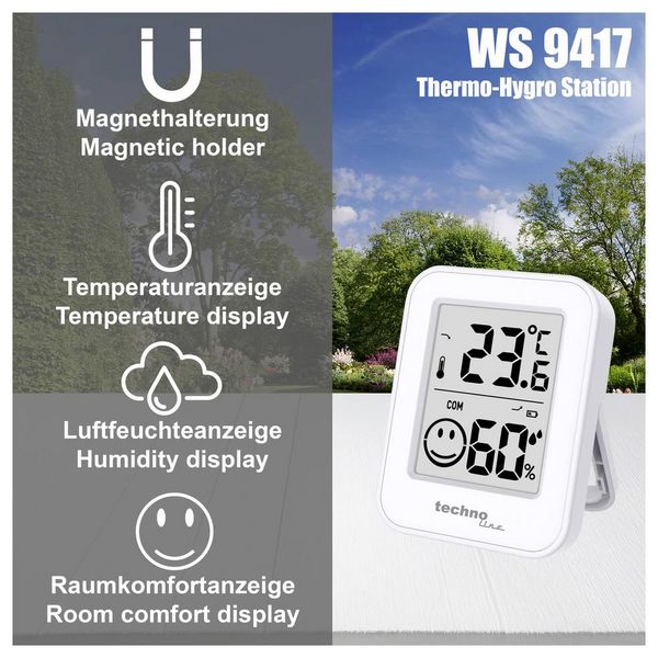 Produktbild: Techno Line WS9417 Thermo-/Hygro Datenlogger Wei&szlig; WS9417wei&szlig;