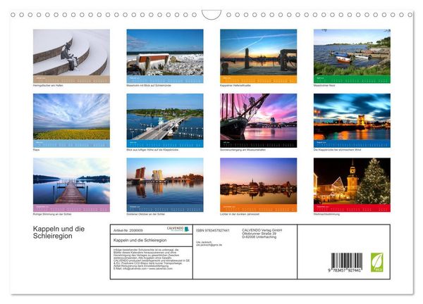 Produktbild: Kappeln und die Schleiregion (Wandkalender 2026 DIN A3 quer), CALVENDO Monatskalender