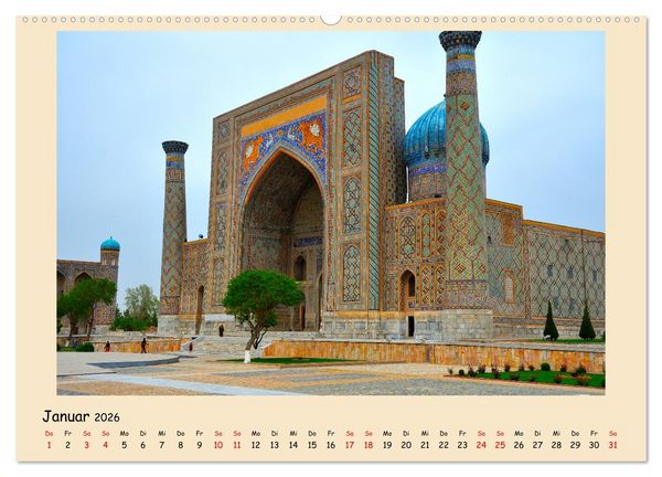 Produktbild: Usbekistan, Perlen der Seidenstra&szlig;e (Wandkalender 2026 DIN A2 quer), CALVENDO Monatskalender