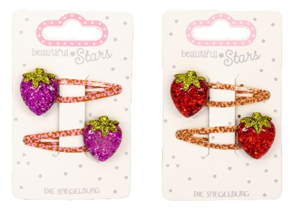 Produktbild: Haarclips Erdbeere - beautiful Stars, sort.