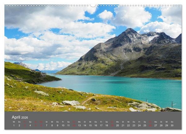 Produktbild: Bergseen der Alpen (Wandkalender 2026 DIN A2 quer), CALVENDO Monatskalender