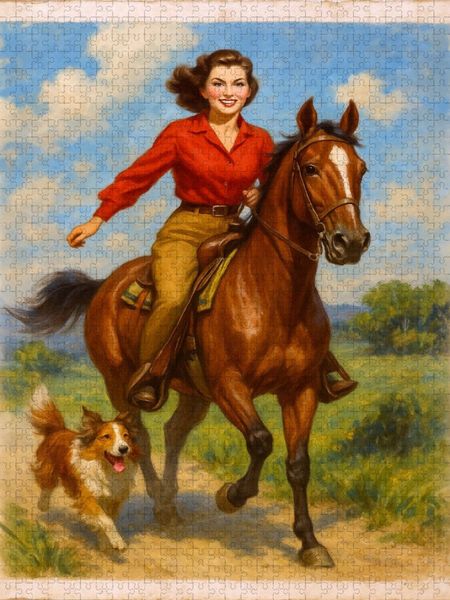 Produktbild: CALVENDO Puzzle Kurzer Galopp nach Hause | 1000 Teile Lege-Gr&ouml;&szlig;e 64x48cm Foto-Puzzle f&uuml;r gl&uuml;ckliche Stunden
