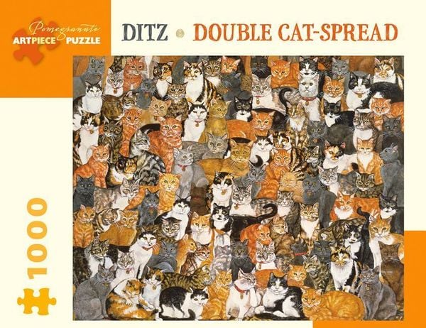 Produktbild: Ditz Double Cat-Spread 1000 Piece Jigsaw Puzzle