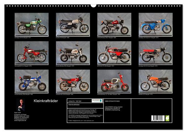 Produktbild: Kleinkraftr&auml;der (Wandkalender 2026 DIN A2 quer), CALVENDO Monatskalender