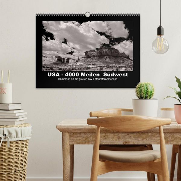 Produktbild: USA - 4000 Meilen S&uuml;dwest Hommage an die gro&szlig;en SW-Fotografen Amerikas (Wandkalender 2026 DIN A3 quer), CALVENDO Monatskalender