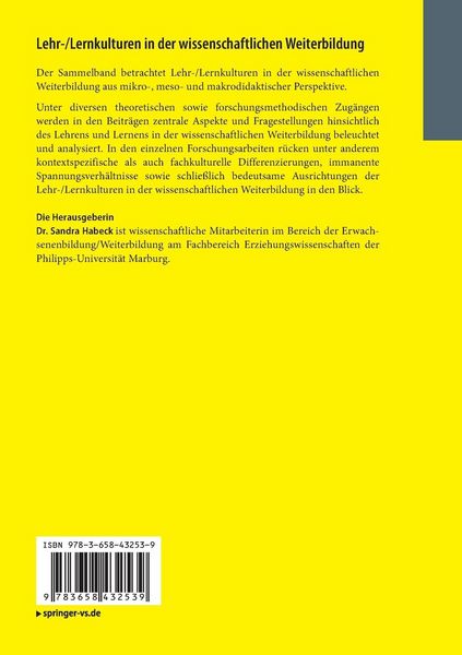 Produktbild: Lehr-/Lernkulturen in der wissenschaftlichen Weiterbildung