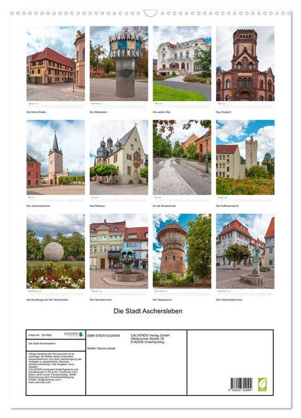 Produktbild: Die Stadt Aschersleben (Wandkalender 2026 DIN A2 hoch), CALVENDO Monatskalender