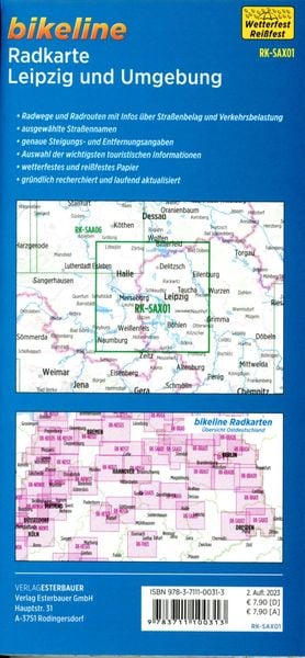 Produktbild: Radkarte Leipzig und Umgebung (RK-SAX01)