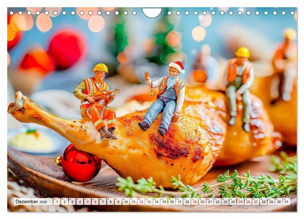 Produktbild: BBQ in Miniatur - Kleine Helden am Braten und Grillen (Wandkalender 2026 DIN A4 quer), CALVENDO Monatskalender