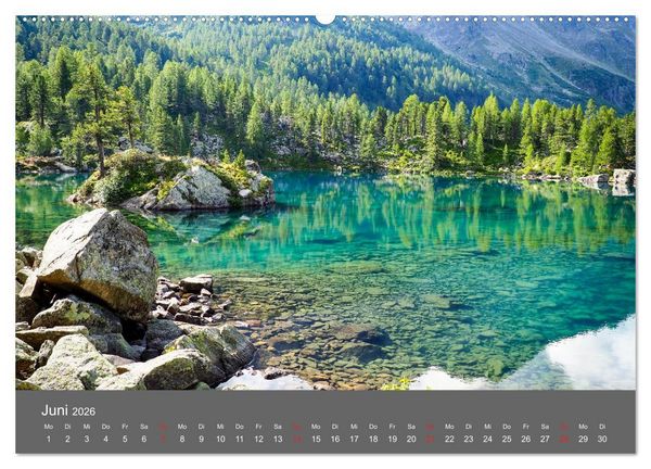 Produktbild: Bergseen der Alpen (Wandkalender 2026 DIN A2 quer), CALVENDO Monatskalender
