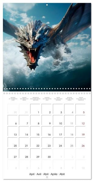 Produktbild: DRAGONS Wings of Power (Wall Calendar 2026 12 &times; 12 Inch) CALVENDO 12 Month Wall Calendar