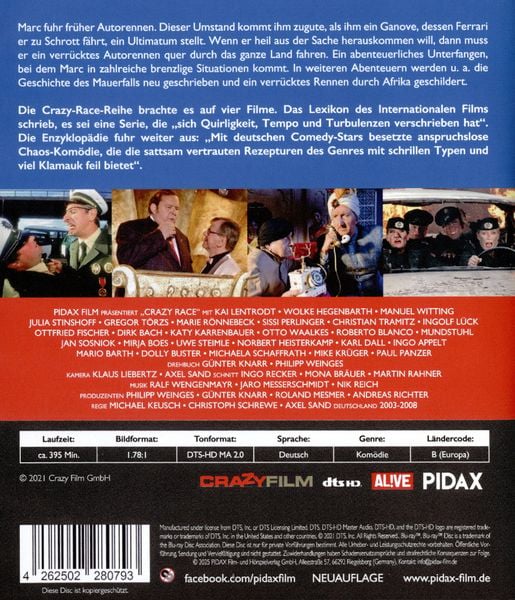 Produktbild: Crazy Race - Komplettbox / Die komplette 4-teilige Spielfilm-Reihe (Pidax Film-Klassiker)