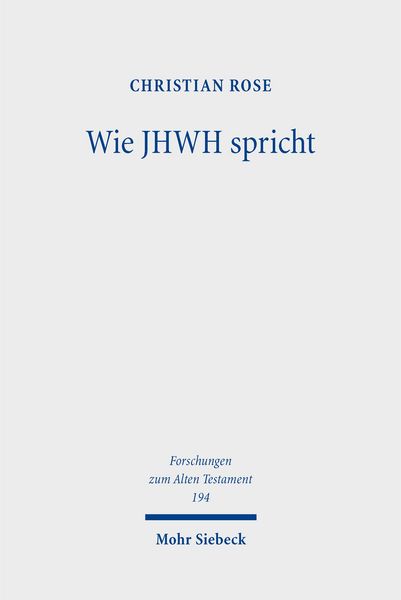 Produktbild: Wie JHWH spricht