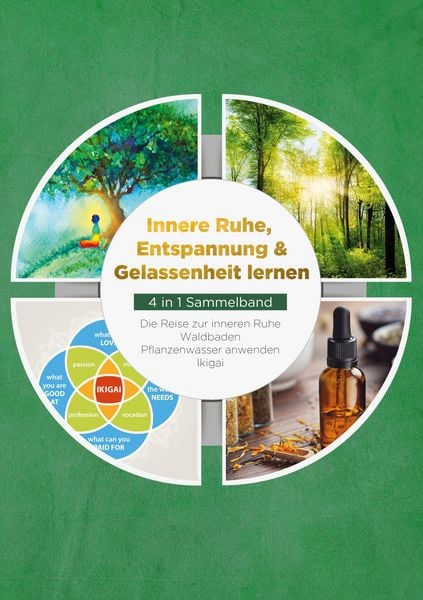 Produktbild: Innere Ruhe, Entspannung & Gelassenheit lernen - 4 in 1 Sammelband