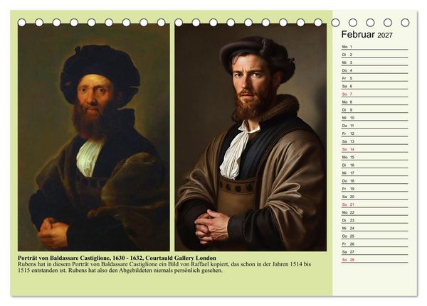 Produktbild: Rubens im neuen Licht (Tischkalender 2027 DIN A5 quer), CALVENDO Monatskalender