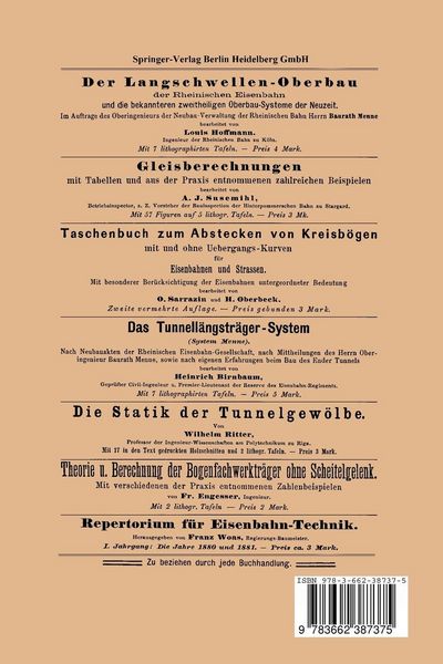 Produktbild: Der eiserne Oberbau mit besonderer Ber&uuml;cksichtigung einer rationellen Schienenbefestigung f&uuml;r Lang- und Querschwellen
