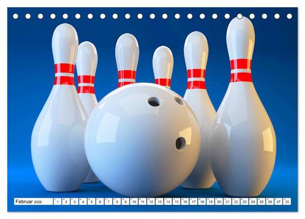 Produktbild: Indoor Aktivit&auml;ten. Billard, Darts und Bowling. Impressionen (Tischkalender 2026 DIN A5 quer), CALVENDO Monatskalender