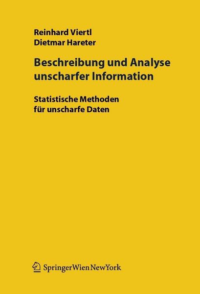 Produktbild: Beschreibung und Analyse unscharfer Information