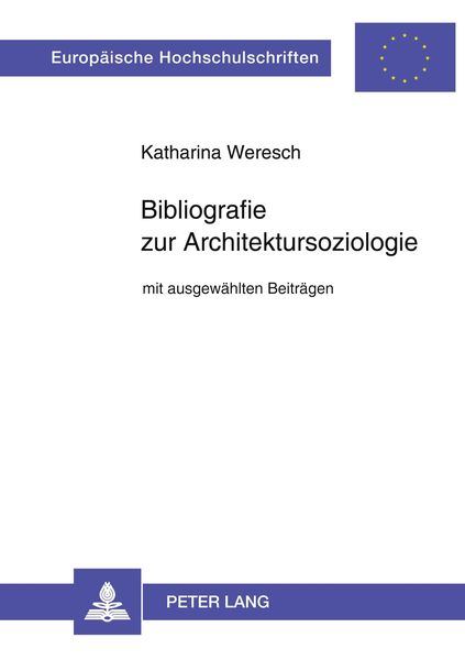 Produktbild: Bibliografie zur Architektursoziologie