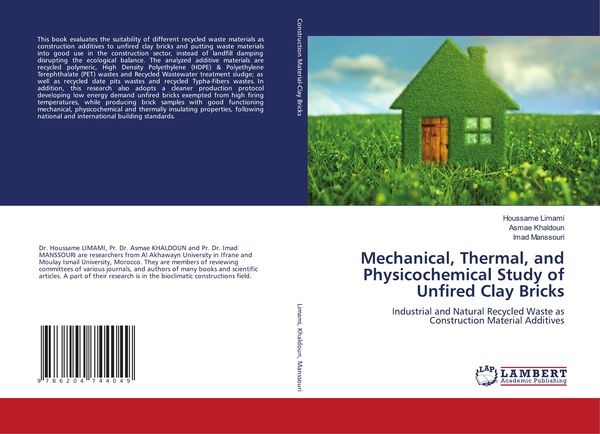 Produktbild: Mechanical, Thermal, and Physicochemical Study of Unfired Clay Bricks
