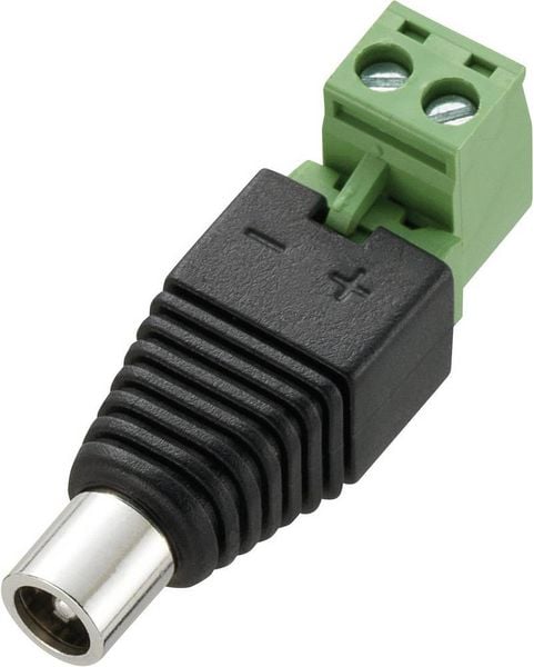 Produktbild: TRU COMPONENTS DC12-F Niedervolt-Steckverbinder Buchse, gerade 5.5mm 2.1mm 1St.
