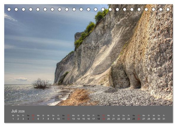 Produktbild: Naturwunder M&ouml;ns Klinten (Tischkalender 2026 DIN A5 quer), CALVENDO Monatskalender