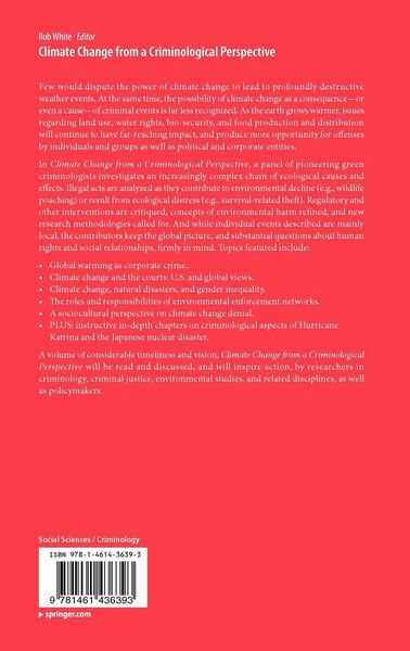 Produktbild: Climate Change from a Criminological Perspective