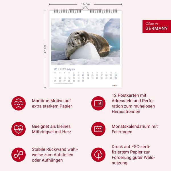 Produktbild: Robby & Co. Postkartenkalender 2027