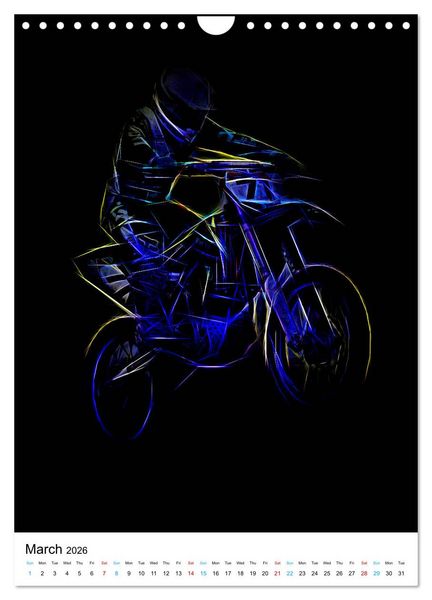 Produktbild: Electrifying Motorcross (Wall Calendar 2026 DIN A4 portrait), CALVENDO 12 Month Wall Calendar