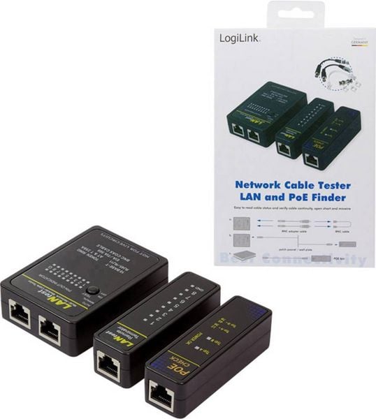 Produktbild: Kabeltester WZ0015P LogiLink WZ0015P Netzwerk, Telekommunikation