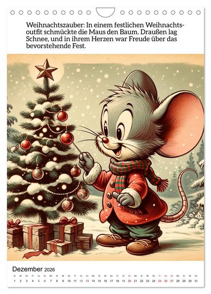 Produktbild: Die Maus - Mit Zw&ouml;lf munteren M&auml;usemomenten durchs Jahr (Wandkalender 2026 DIN A4 hoch), CALVENDO Monatskalender
