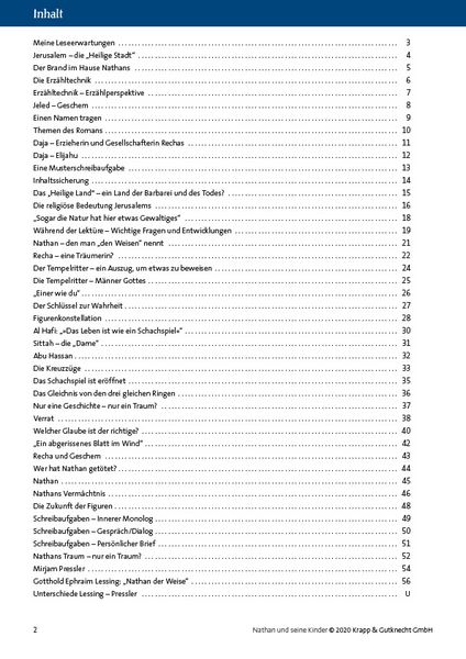 Produktbild: Nathan und seine Kinder &ndash; Mirjam Pressler &ndash; Sch&uuml;lerheft &ndash; Sachsen