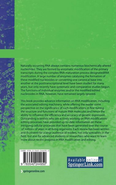 Produktbild: Fine-Tuning of RNA Functions by Modification and Editing