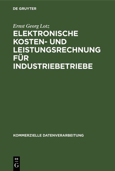 Produktbild: Elektronische Kosten- und Leistungsrechnung f&uuml;r Industriebetriebe