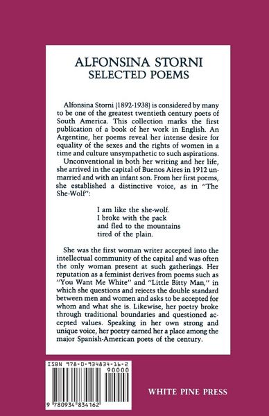 Produktbild: Alfonsina Storni: Selected Poems