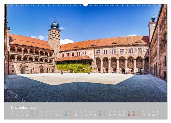 Produktbild: Kulmbach - zu F&uuml;&szlig;en der Plassenburg (Wandkalender 2026 DIN A2 quer), CALVENDO Monatskalender