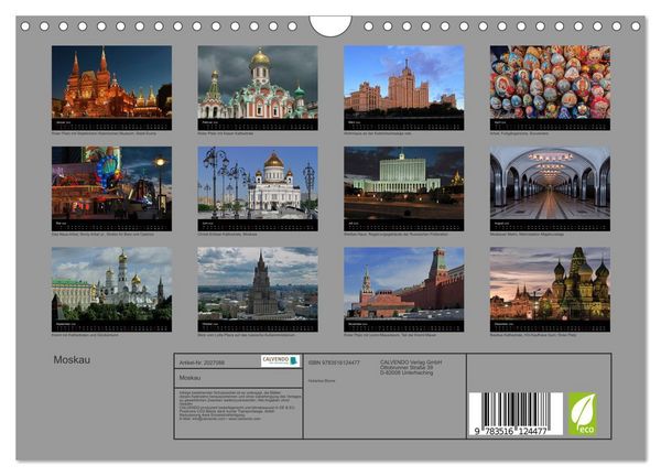 Produktbild: Moskau (Wandkalender 2026 DIN A4 quer), CALVENDO Monatskalender