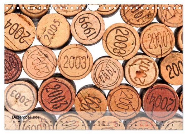 Produktbild: Wein schmeckt fein (Wandkalender 2026 DIN A4 quer), CALVENDO Monatskalender