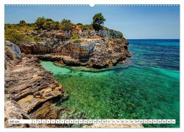 Produktbild: Mallorca - Sch&ouml;ne Impressionen der Insel (Wandkalender 2026 DIN A2 quer), CALVENDO Monatskalender