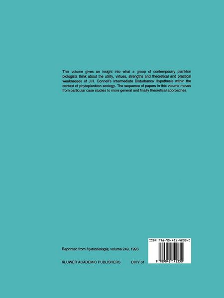 Produktbild: Intermediate Disturbance Hypothesis in Phytoplankton Ecology