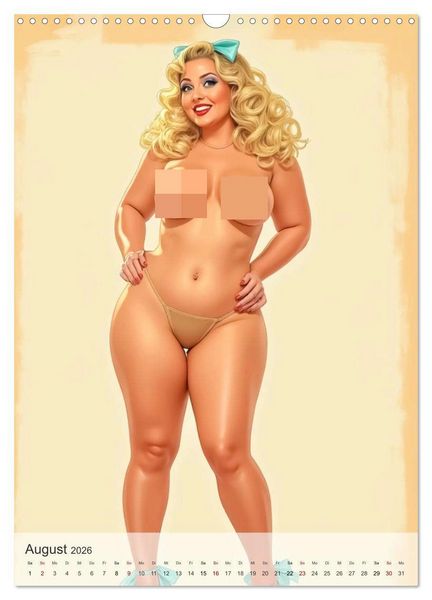 Produktbild: Pin-up Girls - Frech, Freiz&uuml;gig und Verf&uuml;hrerisch (Wandkalender 2026 DIN A3 hoch), CALVENDO Monatskalender