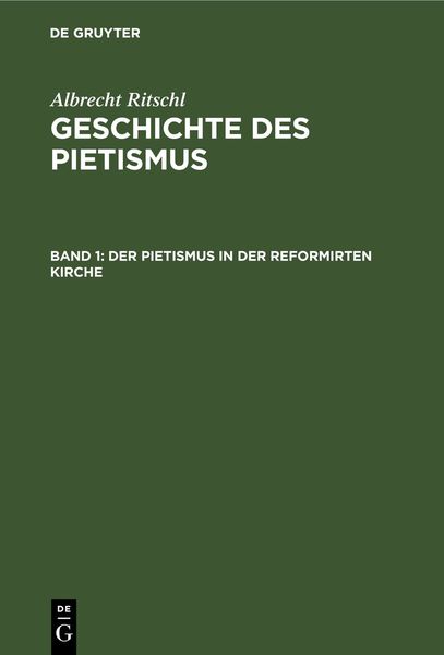 Produktbild: Der Pietismus in der reformirten Kirche