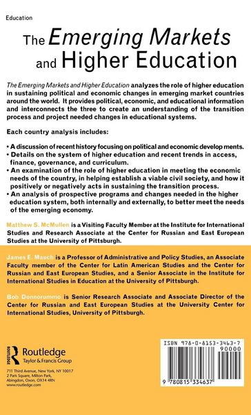 Produktbild: The Emerging Markets and Higher Education