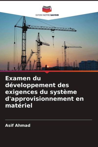 Produktbild: Examen du d&eacute;veloppement des exigences du syst&egrave;me d'approvisionnement en mat&eacute;riel