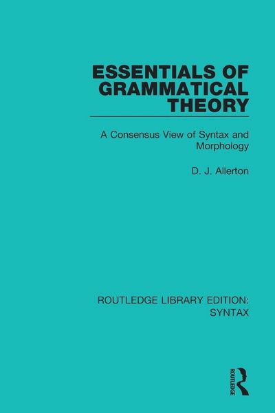 Produktbild: Essentials of Grammatical Theory