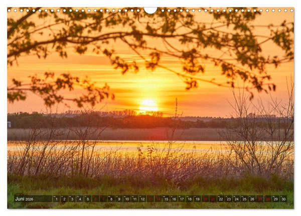 Produktbild: Sonnenunterg&auml;nge an Ostseek&uuml;ste und Bodden (Wandkalender 2026 DIN A3 quer), CALVENDO Monatskalender