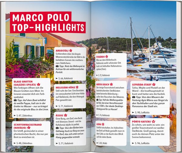 Produktbild: MARCO POLO Reisef&uuml;hrer Z&aacute;kinthos, Ith&aacute;ki, Kefalloni&aacute;, L&eacute;fkas